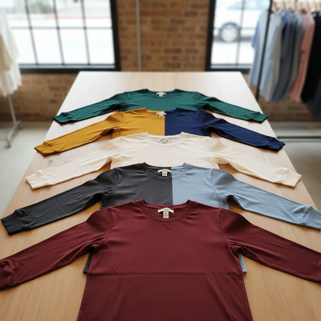 T-Shirts Langarm Fruit of the Loom