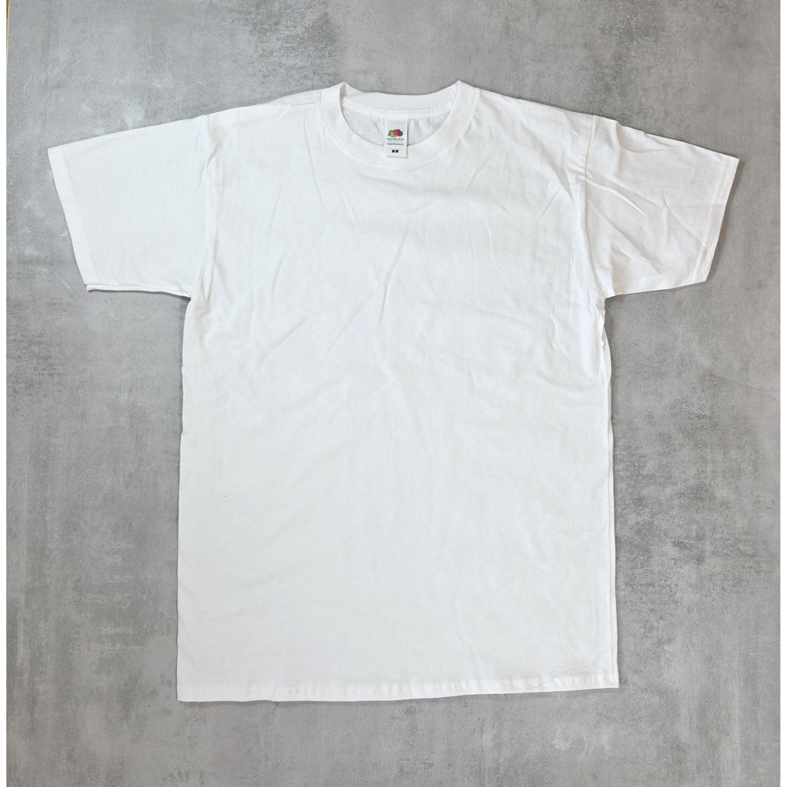 Super Premium T-Shirts Fruit of the Loom Farbe weiß Qualifin Shop