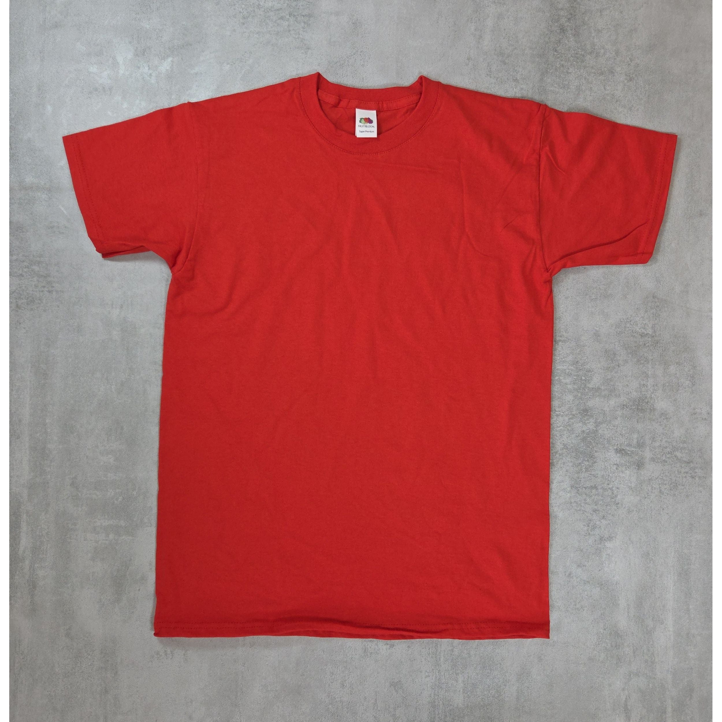 Super Premium T-Shirts Fruit of the Loom Farbe rot red rouge Qualifin Shop
