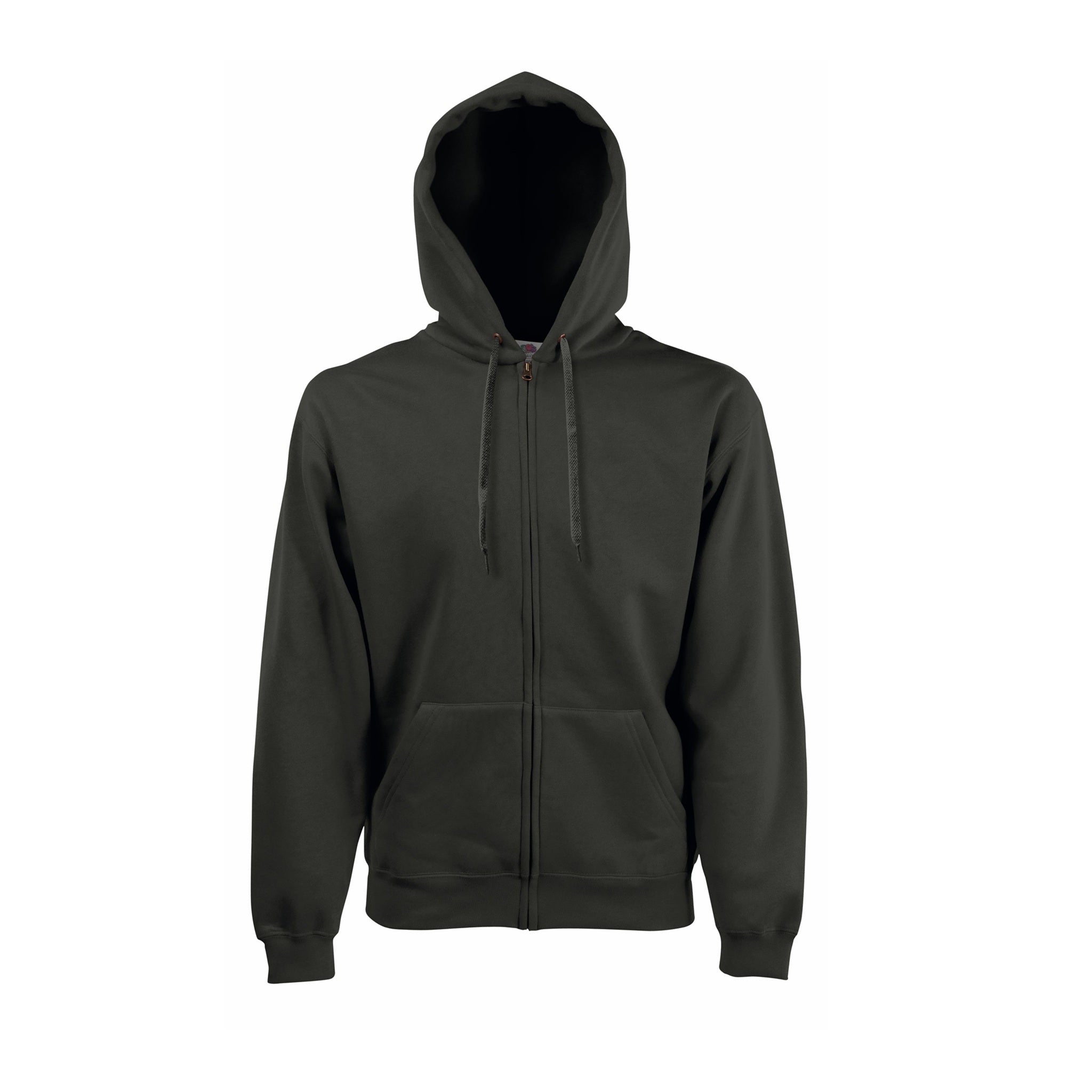 Hoodie mit Kapuze und Reißverschluss Fruit of the Loom Kapuzensweater charcoal