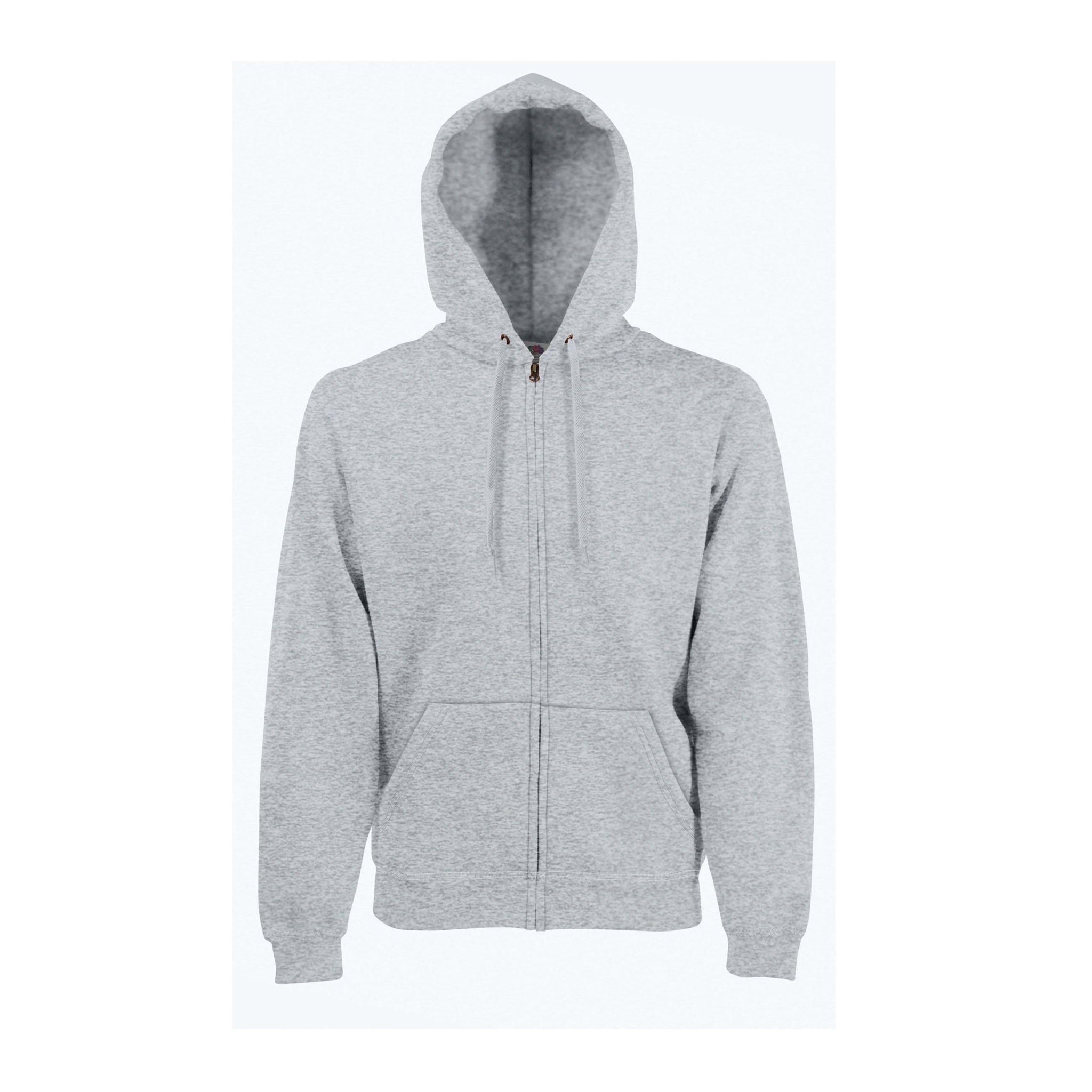Hoodie mit Kapuze und Reißverschluss Fruit of the Loom Kapuzensweater grey