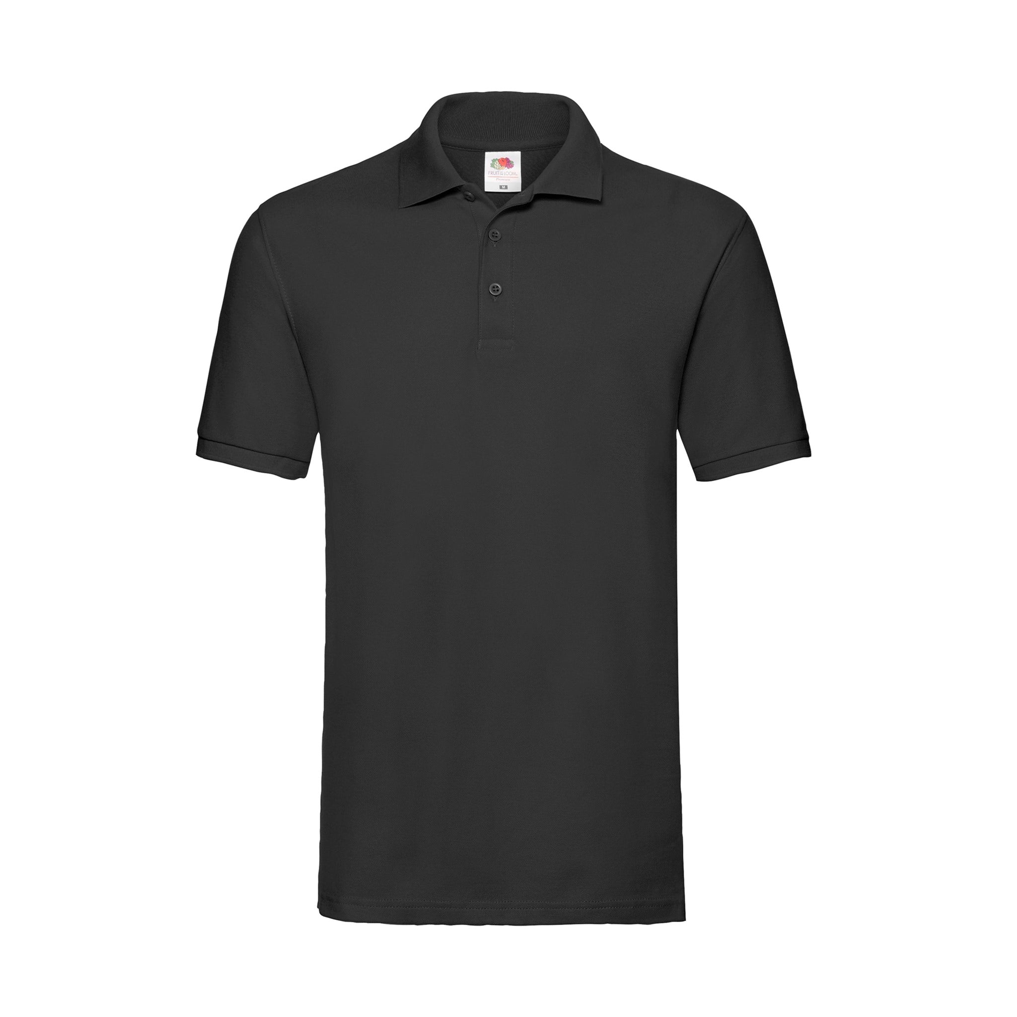Premium Polo Herren Fruit of the Loom schwarz